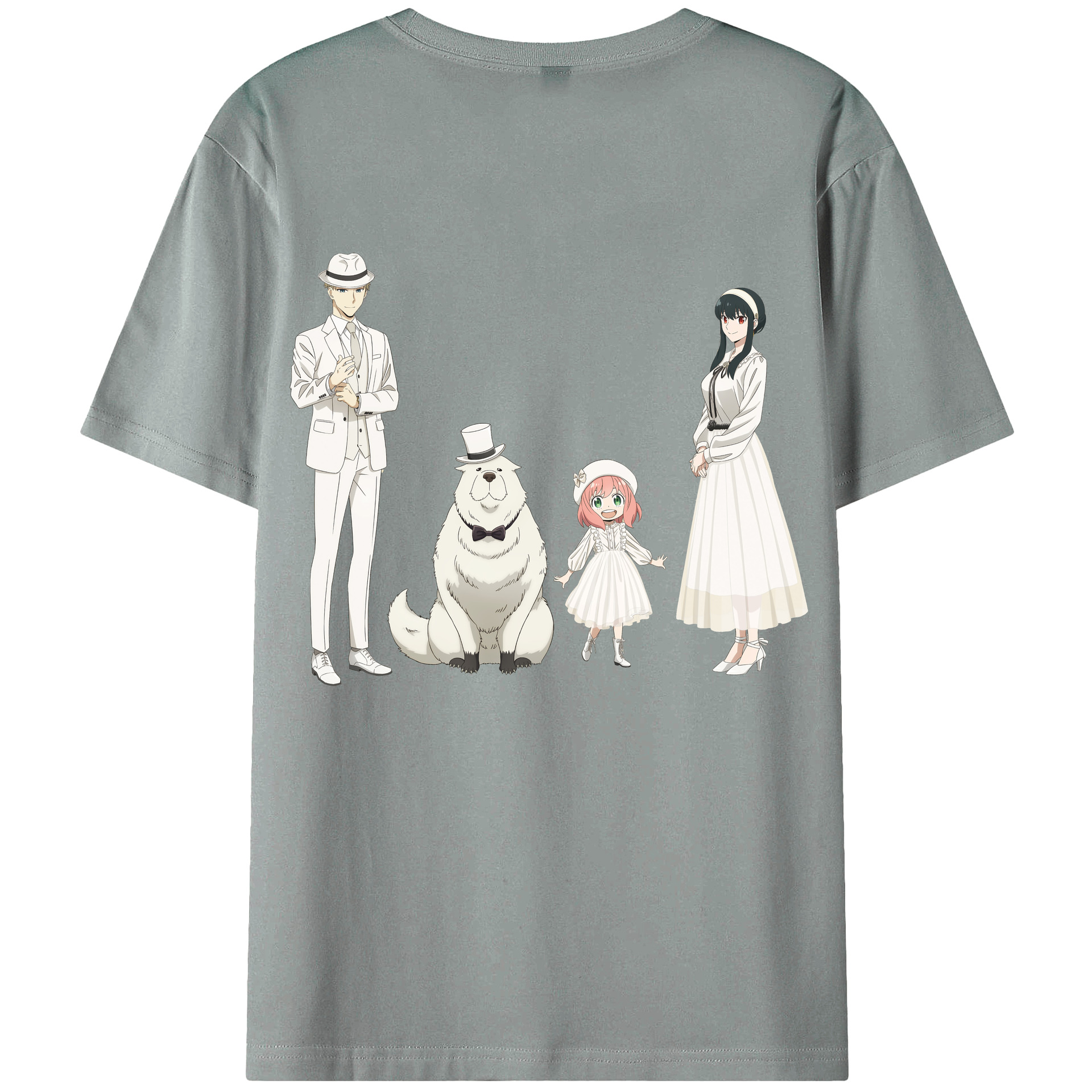 （画像用） SPY×FAMILY间谍家家酒 綿100％ メンズ半袖Tシャツ（バックプリント） 通気性